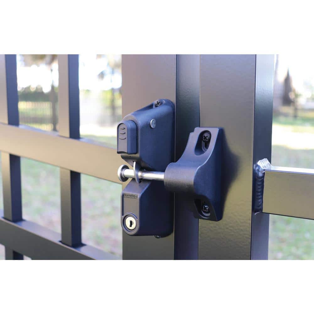 Black Aluminum and Stainless Steel Locking Gravity Gate Latch