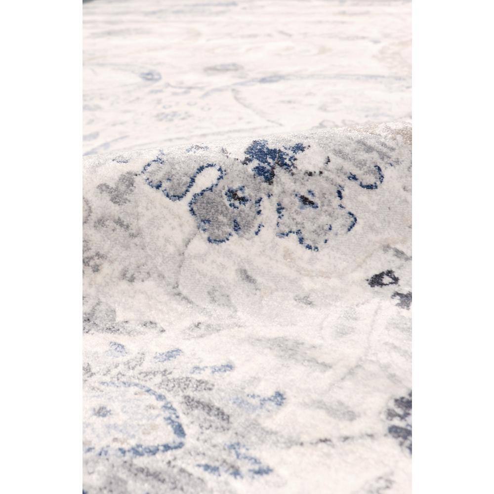 Off-White Easy Care Synthetic 4' x 6' Rectangular Area Rug