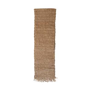 108 in. W x 104 in. L Natural Browns/Tans Solid Woven Raffia Fiber Table Runner with Fringe