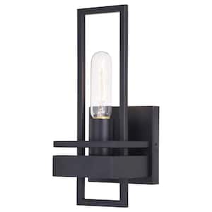 Marquis 1-Light Matte Black Contemporary Wall Sconce