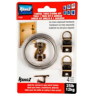 25 lb. 1 Hole D Ring Canvas Flat Mount Wire Kit
