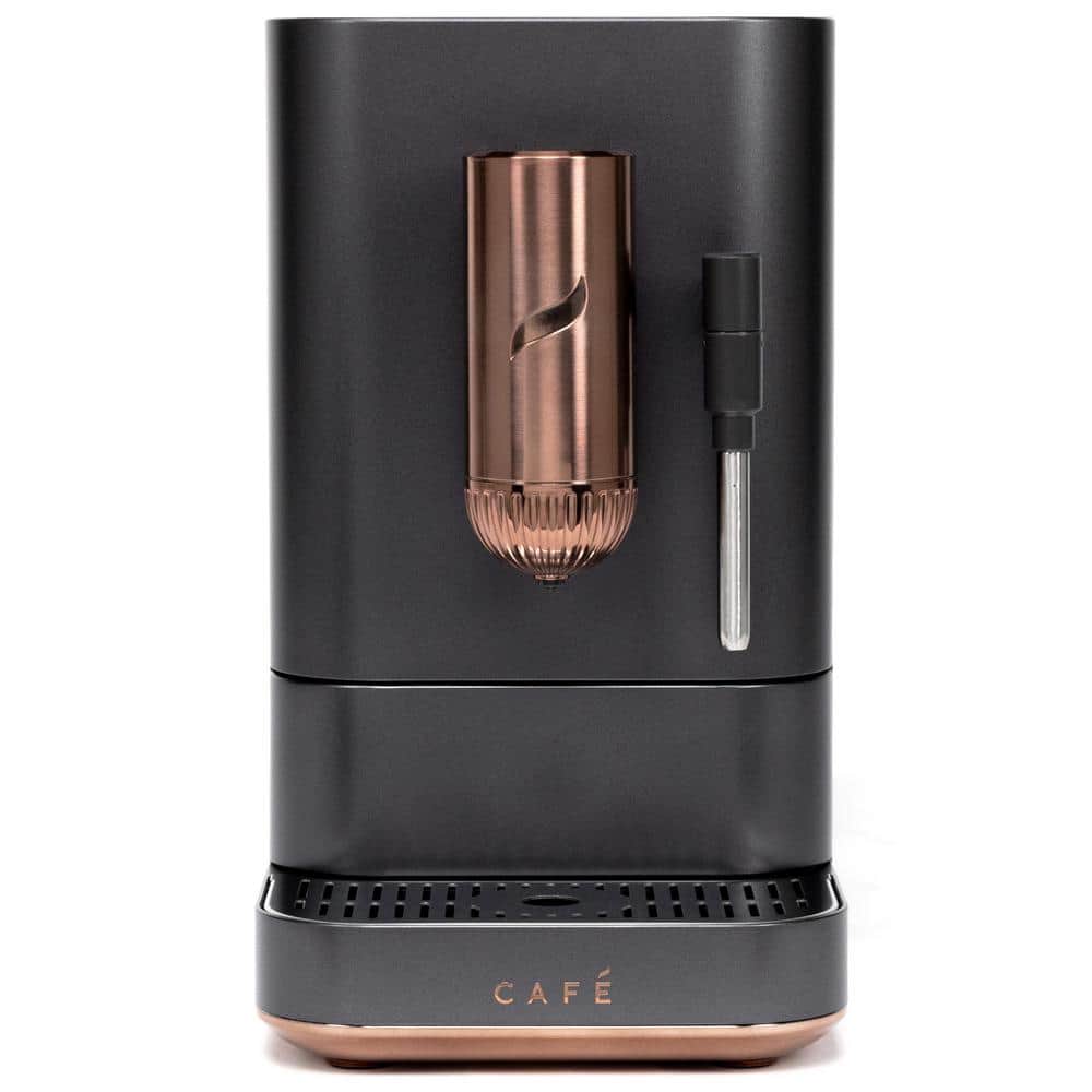 1-Cup Matte Black Automatic Espresso Machine with Built-In Grinder, Frother, Frothing Pitcher, and Wi-Fi Connected