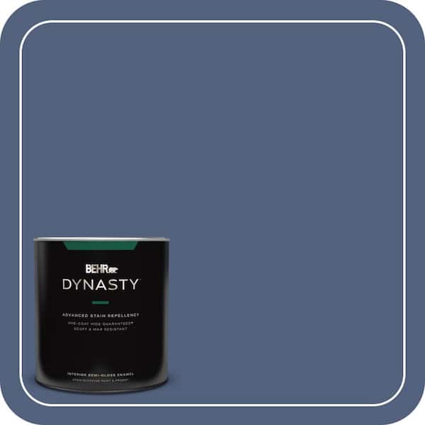 BEHR DYNASTY 1 qt. #MQ5-15 Award Night One-Coat Hide Semi-Gloss Enamel Interior Stain-Blocking Paint and Primer