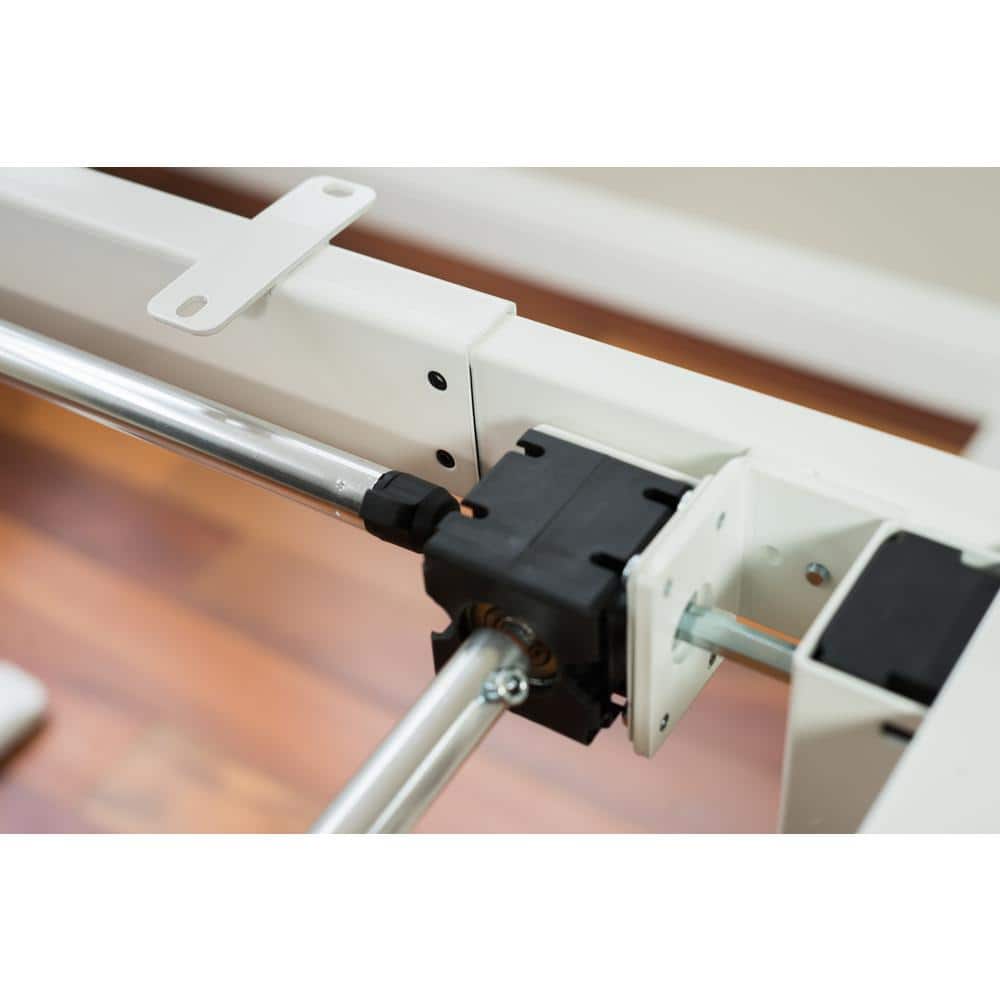 White Adjustable Height Metal Standing Desk