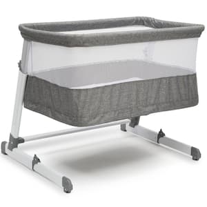 Simmons Kids Grey Tweed Room2Grow Newborn Bassinet to Infant Sleeper