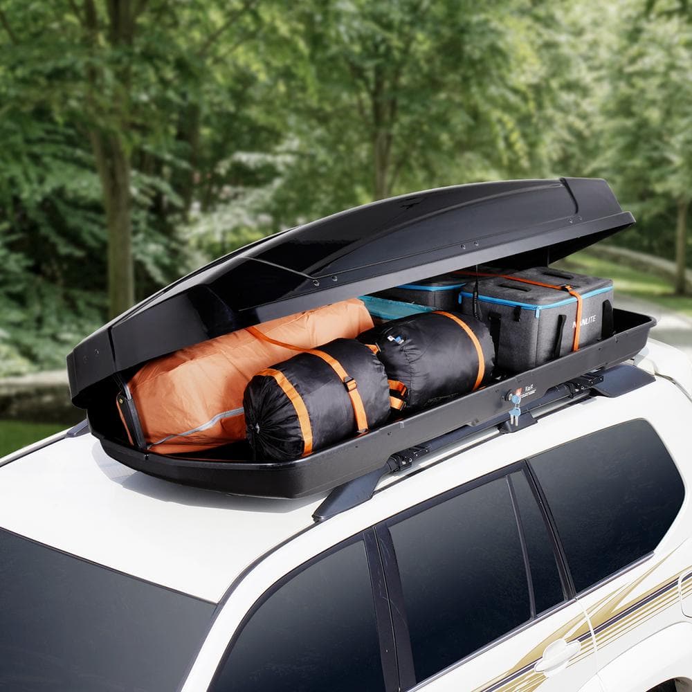 VEVOR 18 Cubic Feet Black ABS Rooftop Cargo Carrier
