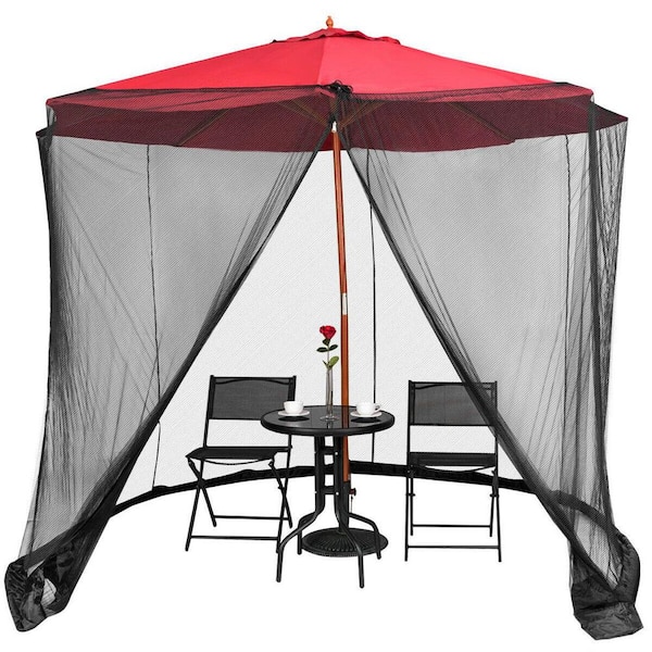 9/10FT Umbrella Table Screen Cover Mosquito Bug Insect Net Outdoor Patio Netting