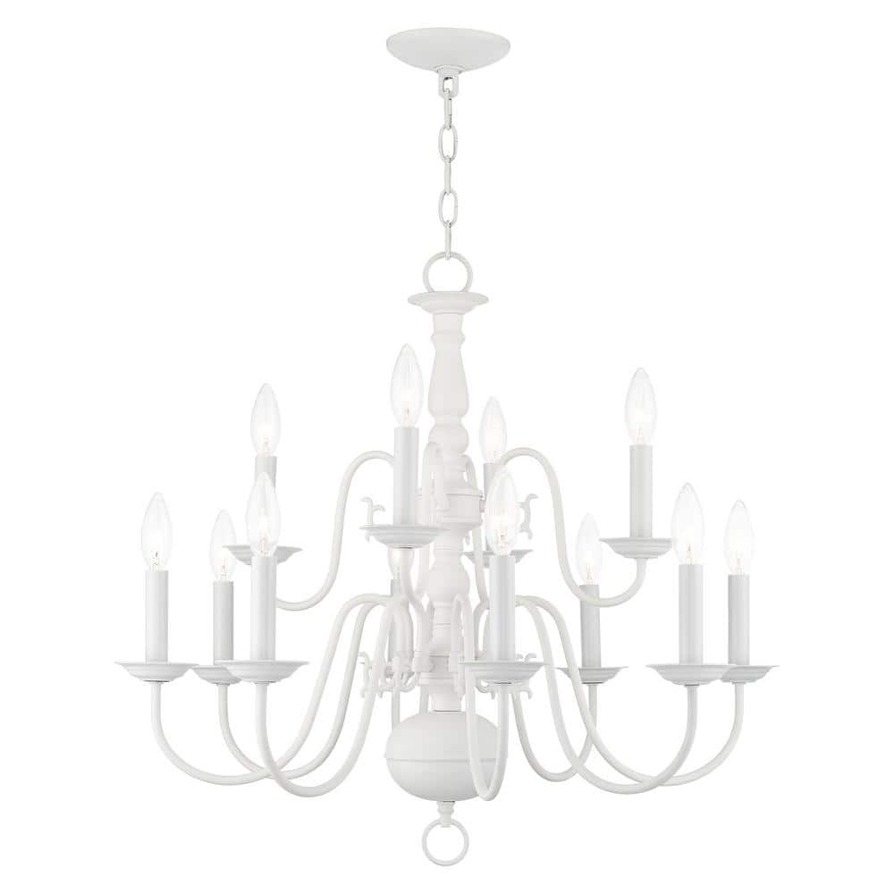 Yorkhaven 12-Light White Chandelier price history on PriceWatchPro