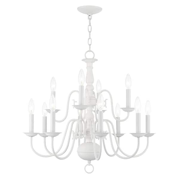 Yorkhaven 12-Light White Chandelier