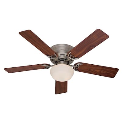 Low Profile III Plus 52 in. Indoor Antique Pewter Ceiling Fan with Light Kit