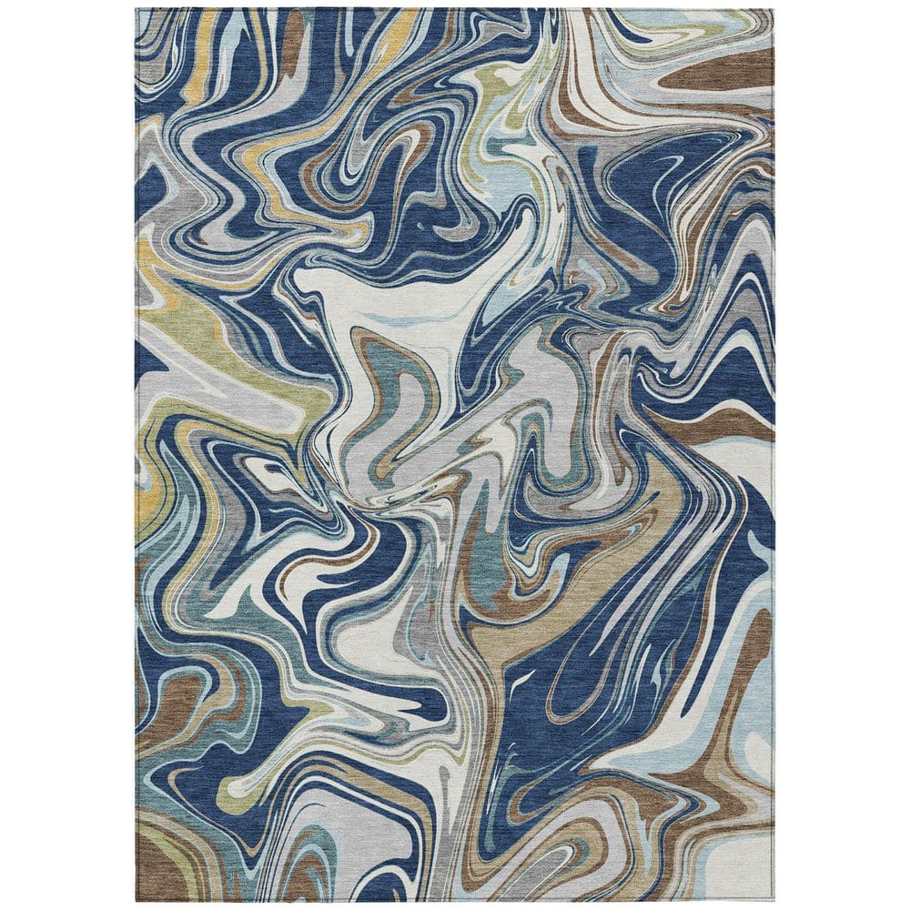 Chantille Machine Washable Indoor/Outdoor Abstract ACN2395 Navy 10 ft. x 14 ft. Area Rug price history on PriceWatchPro
