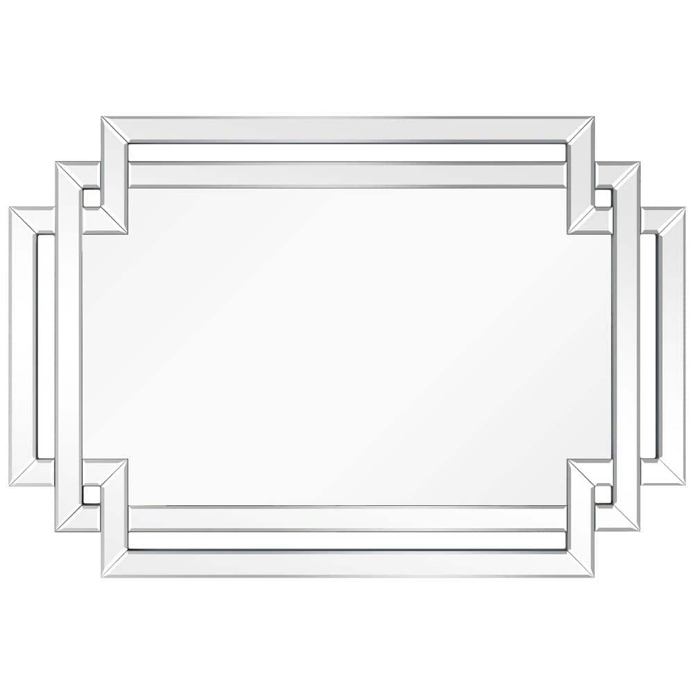 Empire Art 30" x 44" Silver Rectangular Vanity Mirror