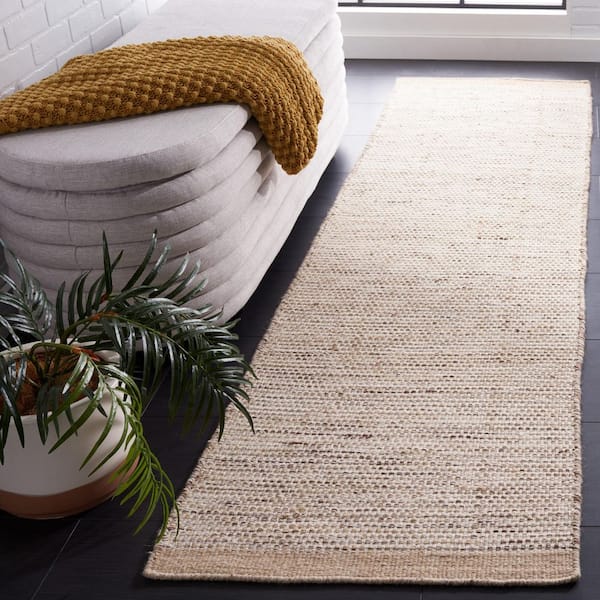 Vermont 2 ft. x 5 ft. Beige/Ivory Marle Solid Runner Rug