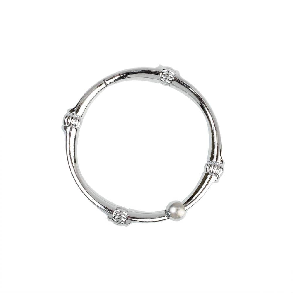 Zenna Home NeverRust Decorative Shower Rings in Brushed Nickel