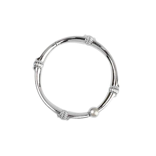 Zenna Home NeverRust Decorative Shower Rings in Chrome (12-Pack)