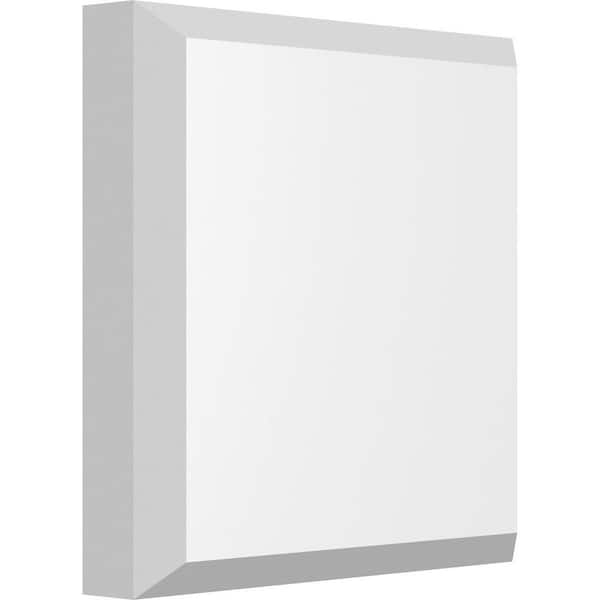Ekena Millwork 4 in. W x 4 in. H x-3/4 in. P Standard Sedgwick Rosette with Beveled Edge (4-Pack)