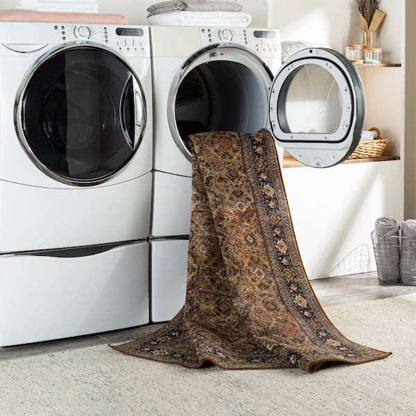 Marcy Tan/Multi 4 ft. x 6 ft. Indoor Machine-Washable Area Rug