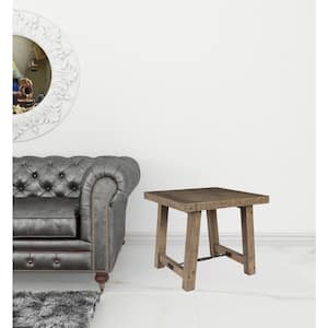 Charlie 26 in. Brown Square Wood End Table