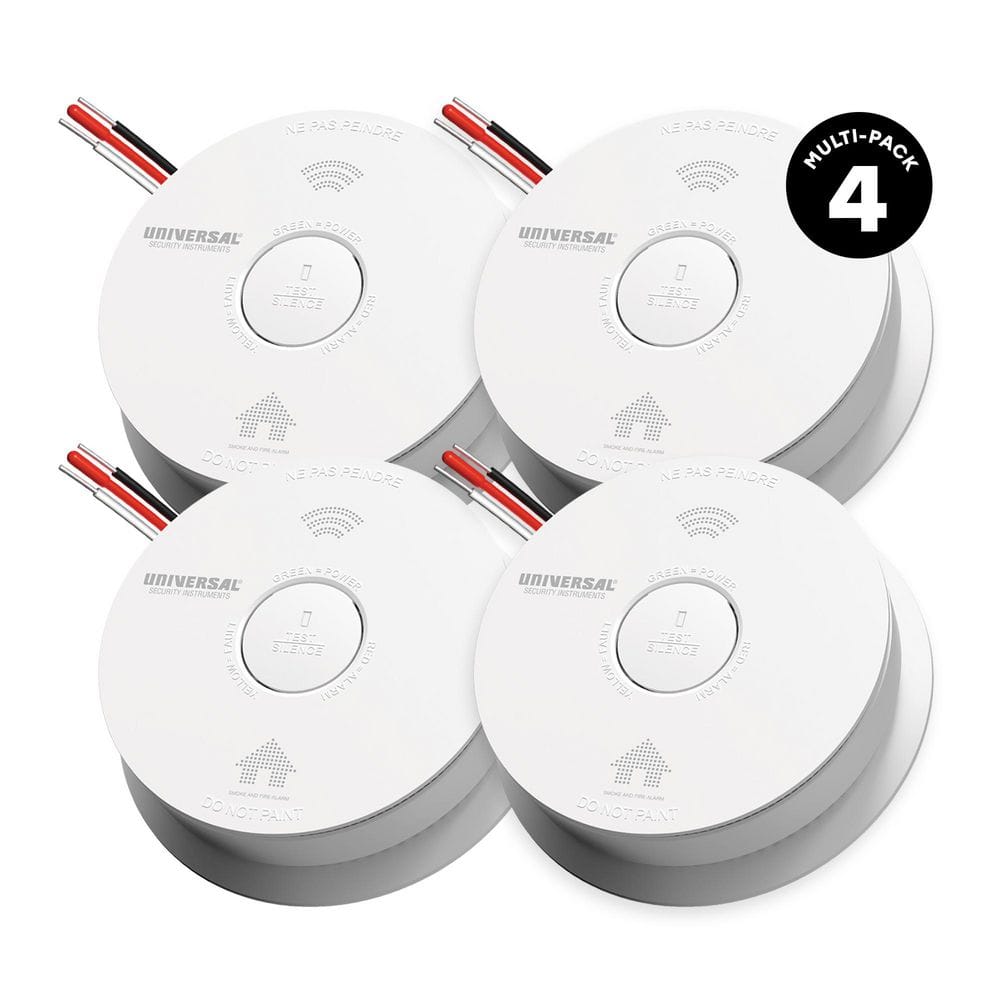 4-Pack Hardwired and 10-Year Battery Backup Smoke Detector with Photoelectric Sensor and Voice Alert price history on PriceWatchPro