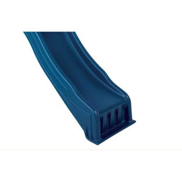 Blue 90-Inch Molded Plastic Wave Slide