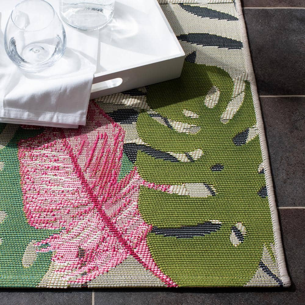 Reversible Easy-Care Synthetic Rectangular Rug in Gray