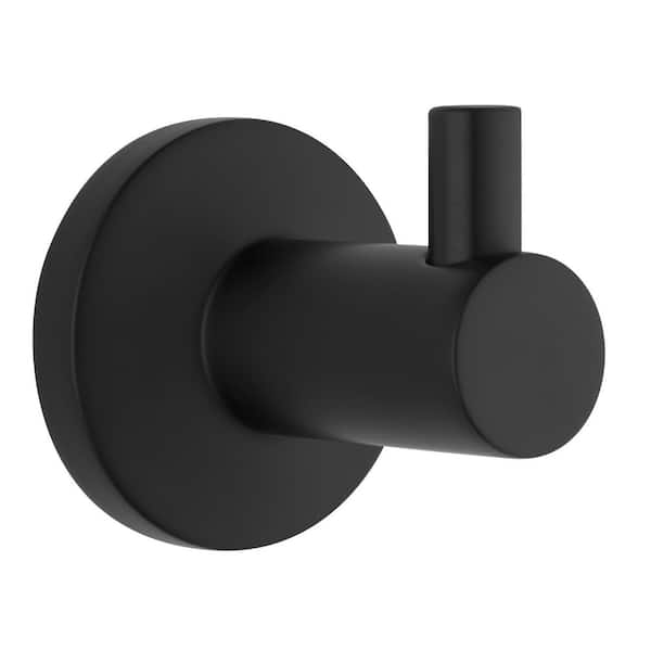 Dorind Single Knob Robe Hook in Matte Black