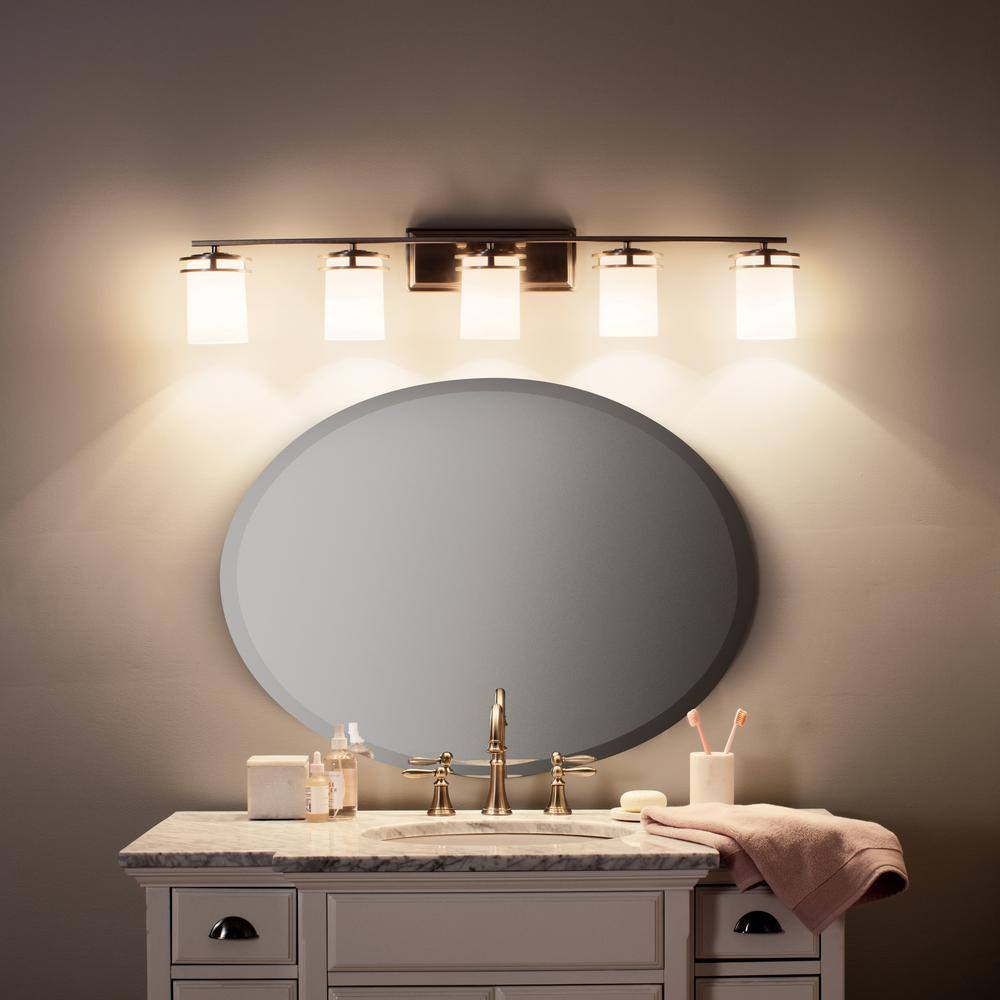 Hendrik 43" Brushed Nickel 5-Light Bathroom Vanity Light