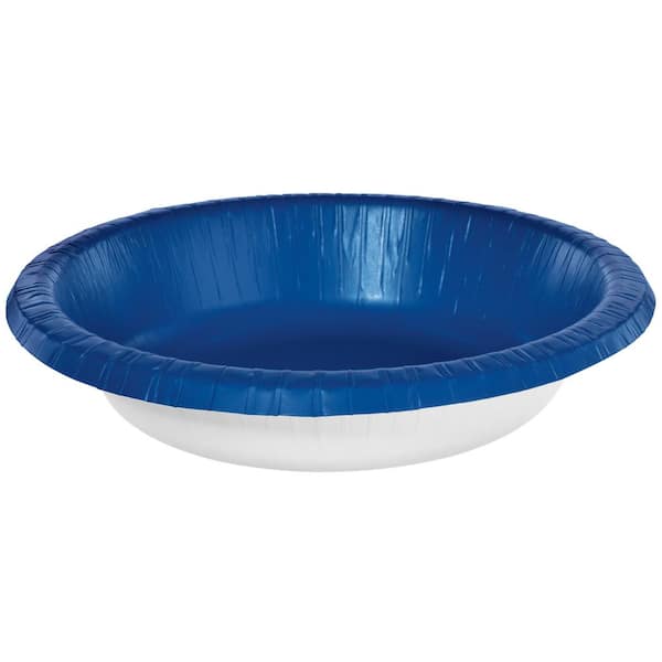 amscan Bright Blue Plastic 3 Serving Platters 