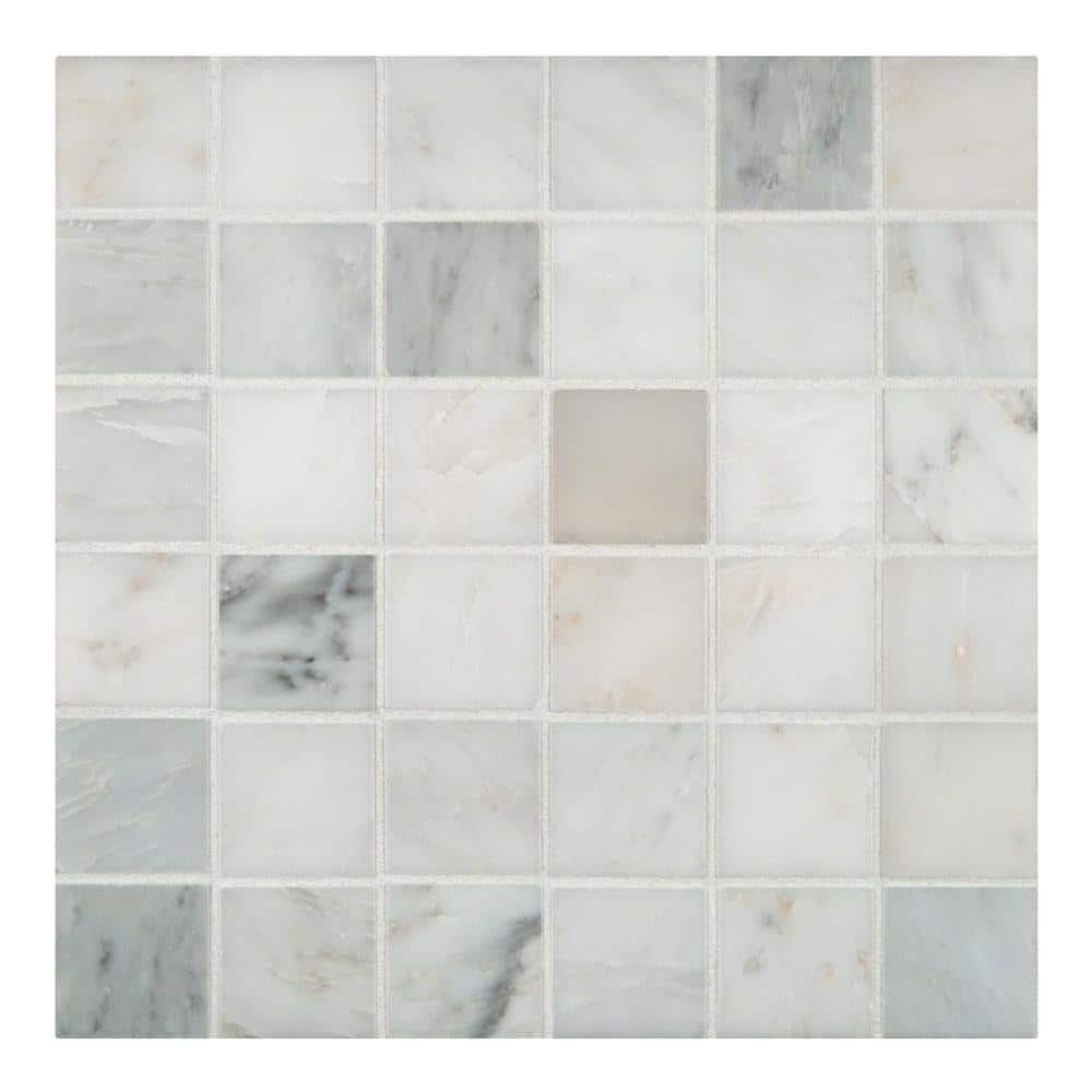 MSI Greecian White Riptide 12 in. x 12 in. Honed Marble Stone Look Floor  and Wall Tile (10 sq. ft./Case) SMOT-ARA-2X2-HC - The Home Depot