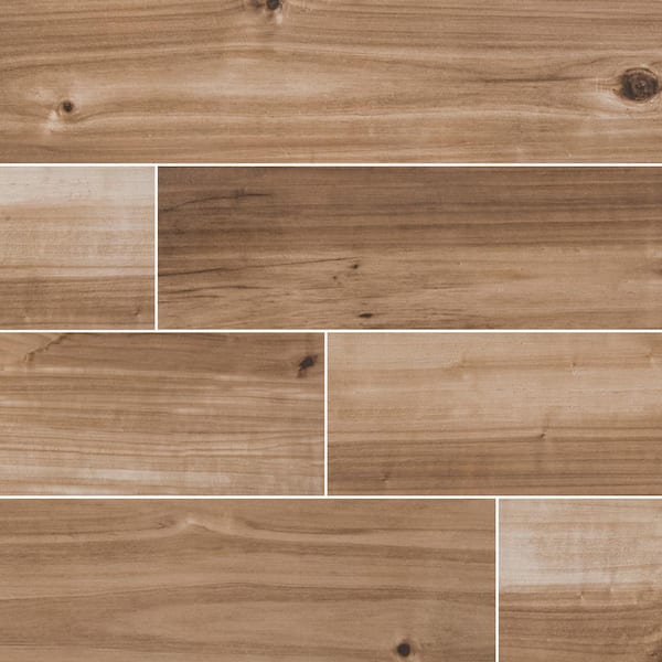 MSI Havenwood Saddle 8 in. x 36 in. Matte Porcelain Wood Look Floor and Wall Tile (14 sq. ft./Case)