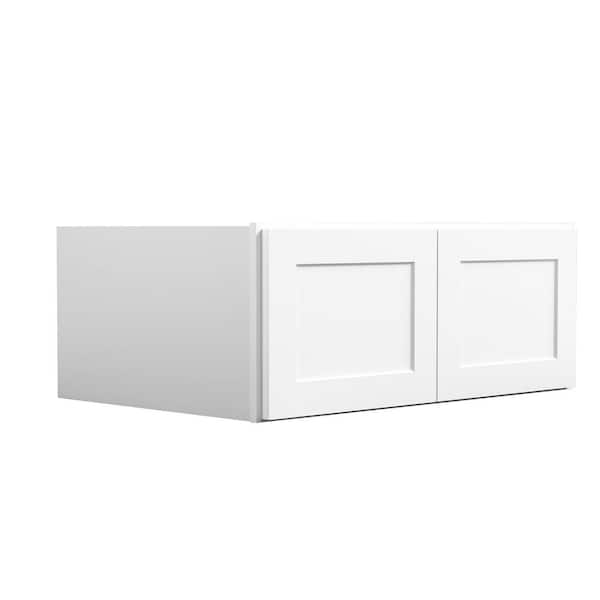 Hausvita 33 in. W. x 24 in. D x 15 in. H in Shaker White Plywood Ready to Assemble Kitchen Wall Cabinets with 2 Doors