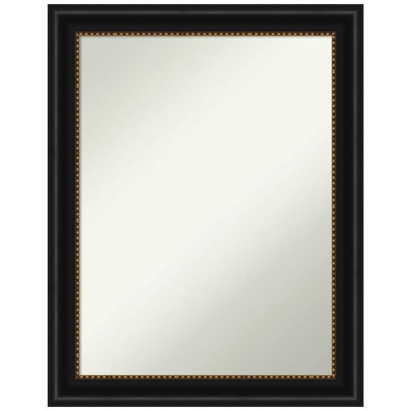 Amanti Art Manhattan Black 22 in. H x 28 in. W Framed Non-Beveled Wall Mirror in Black