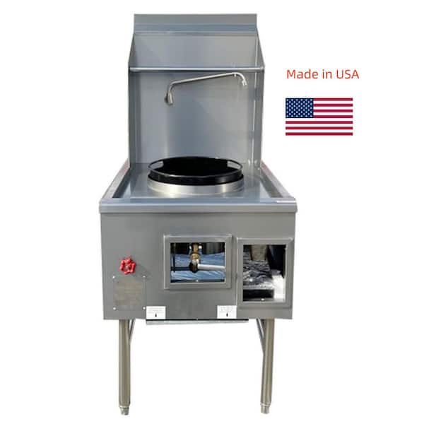 Cooler Depot NSF 16 in. 1 hole commercial Chinese Wok Range natural gas made in USA