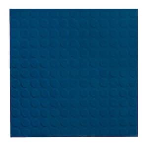 Vantage Circular Profile 19.69 in. x 19.69 in. Deep Navy Rubber Tile