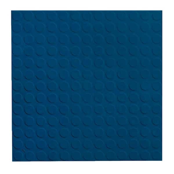 ROPPE Vantage Circular Profile 19.69 in. x 19.69 in. Deep Navy Rubber Tile