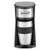 Brentwood Single Cup Black Portable Coffee Maker with 14 oz. Travel Mug TS-113BK