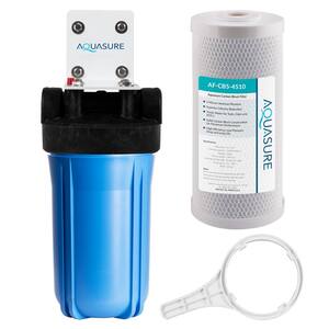 Fortitude High Flow Whole House Water Filter with 5-Micron Carbon Block Water Filter 10 in. x 4.5 in.