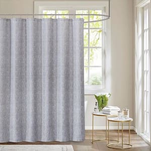 Moderna 70 in. x 72 in. Shower Curtain in Silver