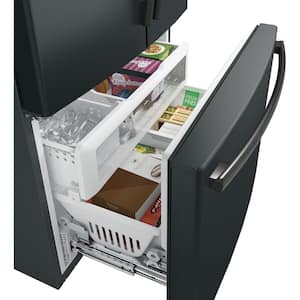 Profile 23.1 cu. ft. French Door Refrigerator in Fingerprint Resistant Black Slate, Counter Depth, ENERGY STAR