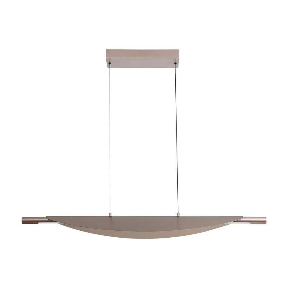Luma 25-Watt 1 Light Coffee Silver Integrated LED Linear Pendant Light with Coffee Silver Shade price history on PriceWatchPro