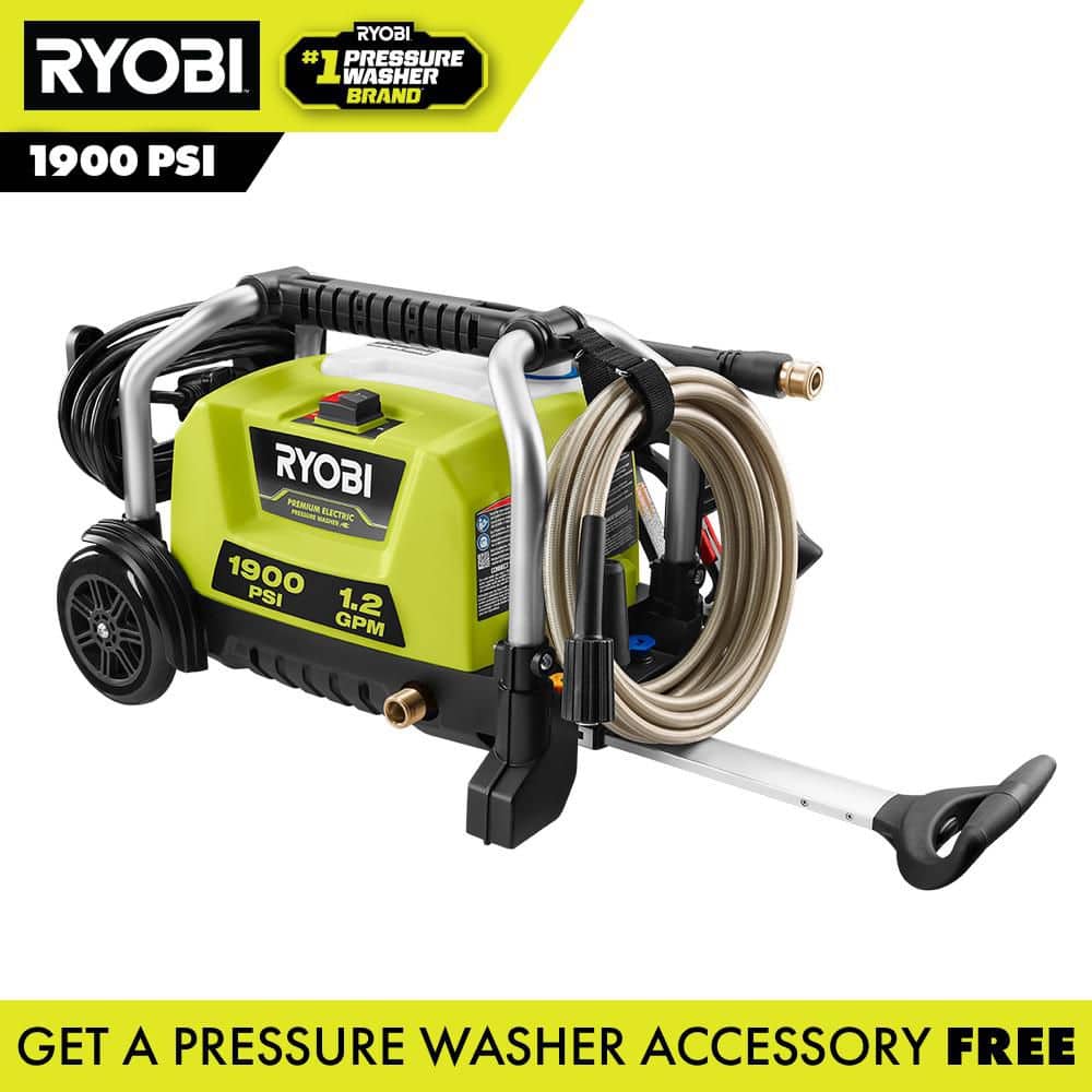 RYOBI 1900 PSI 1.2 GPM, CORDED PRESSURE WASHER