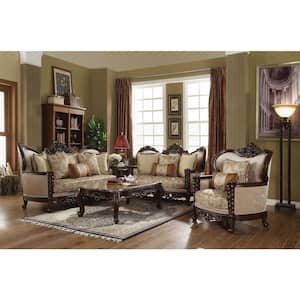Amelia 49 in. Beige Fabric Club Chair with Removable Cushions
