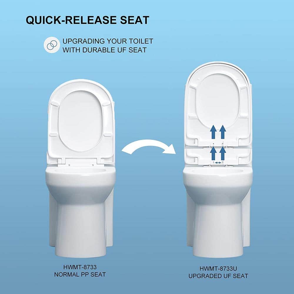 Compact White Vitreous China Dual Flush Round Toilet