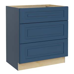 Grayson Mythic Blue Painted Plywood Shaker Assembled Cooktop Base Kitchen Cabinet Sft Cls 30 in W x 24 in D x 34.5 in H