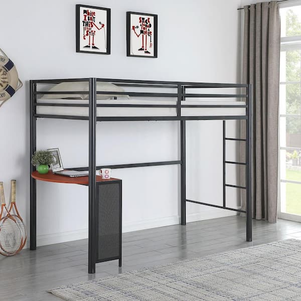 Coaster Home Furnishings Fisher Gunmetal Twin Workstation Loft Bed