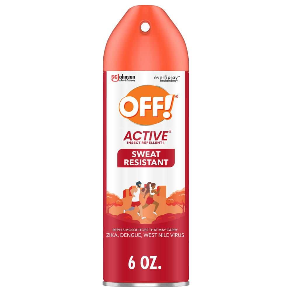OFF! Active Insect Repellent I, Sweat Resistant Mosquito Spray with DEET, 6 oz.