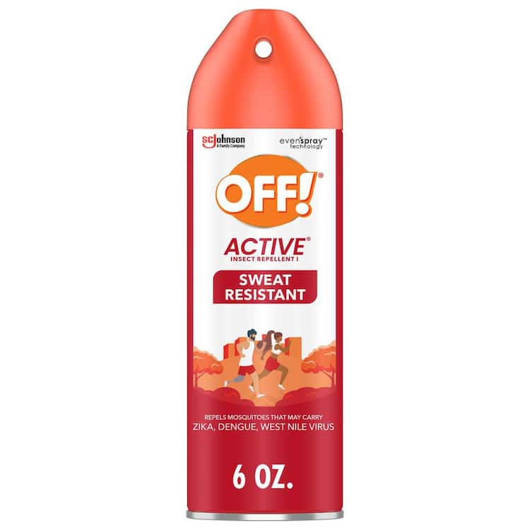 OFF! Active Insect Repellent I, Sweat Resistant Mosquito Spray with DEET, 6 oz.