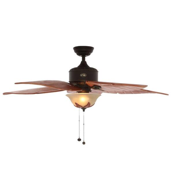Hampton Bay Antigua 56 in. Indoor Oil-Rubbed Bronze Ceiling Fan with Light Kit