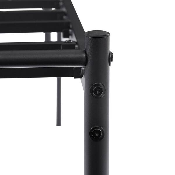 True-Abdul - Goin Solo ② VECELO Black Metal Frame with Headboard and Footboard Queen