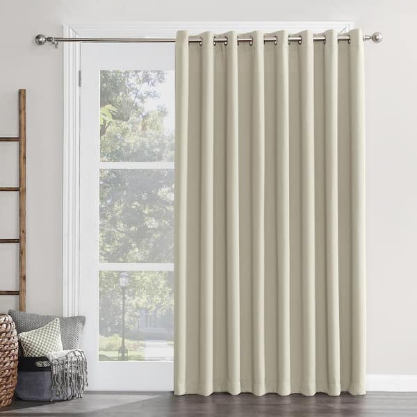 Sun Zero Gavin Pearl Polyester 100 in. W x 84 in. L Grommet Sliding Patio Door Blackout Curtain (Single Panel)